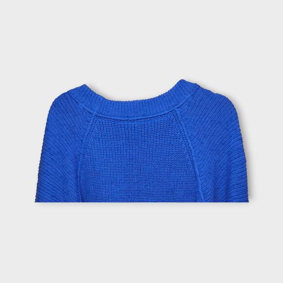 Free People Women's Blue Oversized Knit Sweater - Large - Picture 5 of 5